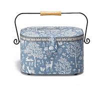 Prym 612656 Sewing Basket L Oval Woodland