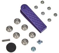 PRYM 622239 Jeans Buttons Size 17mm Design Open top; Design Star Antique Brass/matt White, 6 Pieces