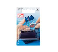 Prym Knitting Thimble 624147 Plastic with 4 Yarn Guides, Black