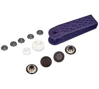 Prym 8-Piece 17 mm Antique Brass Flower Jeans Buttons