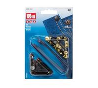 Prym 9 mm Rivets, Pack of 24, Antique Copper/Black