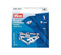 Prym Trouser and Skirt Hooks/Bars silver col, Metal, Maulbreite 9 mm, Couleur Argent, 2 Pièce
