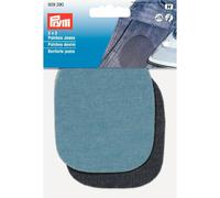 Prym 9 x 8 cm 2 Pair of Denim Patches for Ironing/Sewing-On, Light Blue/Dark Blue