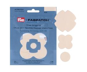 Prym 921001 FabPatch Stretch Rub-on Patch Beige (Pack of 3) - Self-Adhesive Bi-Elastic Repair Patches for Sportswear, Leggings, Jackets & Trainers - Textile Repair Without Sewing & Ironing