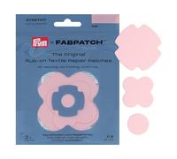 Prym 921003 FabPatch Stretch Rub-on Patch Pink (Pack of 3) - Self-Adhesive Bi-Elastic Repair Patches for Sportswear, Leggings, Jackets & Trainers - Textile Repair Without Sewing & Ironing