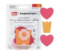 Prym 921015 FabPatch Stretch Design Rub-on Patch Crown, Heart (Pack of 3) - Self-Adhesive Bi-Elastic Design Repair Patches for Sportswear, Leggings, Jackets & Trainers - No Sewing & Ironing