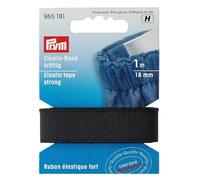 Prym Elastic Tape, Strong, 18mm, Black, 1m