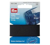 Prym 955246 Elastic Tape Strong 25 mm Black, 72% Polyester, 28% ED