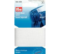 Prym 955396 Elastic Band Soft 40 mm White 57% Polyester 43% ED