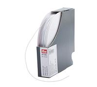 Prym 971046 Elastic Cord, 1.5 mm, 100 m, White, 55% ED 45% PES, Diameter