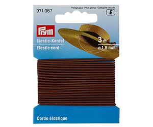 PRYM 971067 Elastic cord brown-coloured Size/diameter 1.5mm, length 3m