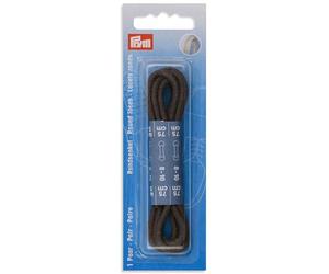 Prym 974837 Round Laces Cotton 3 mm - Shoelaces 90 cm Navy Pack of 2