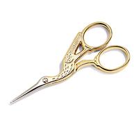 Prym Gold Stainless Steel Stork Embroidery Scissors 9cm Classic Crane Design