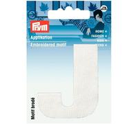 Prym Alphabet Letter Patch Motif Letter J - White - each