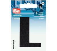 Prym Alphabet Letter Patch Motif Letter L - Black - each