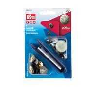 Prym Non-Sew Press Fasteners, metal, Silver, 20 mm