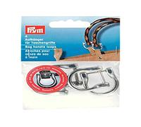 Prym Bag Handle Loops, Polyester, Silver, 18 mm, silberfarbig, 4 Stück