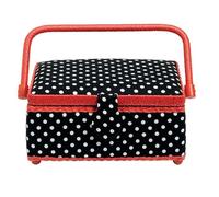 Prym Sewing Basket, Cotton, Black,White, 24x16x11 cm