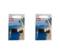 Prym - Black Shoulder Strap Retainers with Safety Pin - 1 Unit (Pack of 2)
