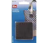 Prym Brown Attaching Pads for Bag Handles 5.5 x 5.5cm (4pc), Polyester blend, 14 x 8 x 1.5 cm