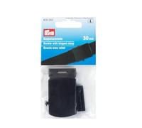 Prym Buckle with Hinged Clasp, Metal, Black, 14 x 6.7 x 2 cm