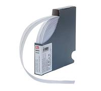 Prym Buttonhole Elastic Smooth Band 18mm White, 58% Polyester, 40% ED, 2% Elastane, 18 mm