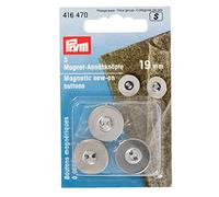 Prym Buttons, Metal, Silver, 19 mm, silberfarbig, 3 Stück
