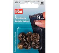 Prym Buttons, Metal Steel, Brass, 16mm
