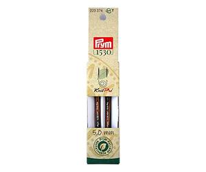 Prym Circular Knitting Needle Tips Natural Coloured Short 8.7 cm 5.00 mm Circular Knitting Needle Wood Multicoloured 5 mm