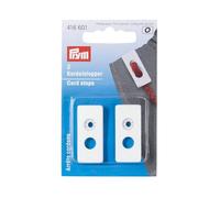 Prym Cord Stops 2-Hole Rectangular, White, 9.3 x 5.7 x 0.7 cm