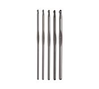 Prym crochet hook set - 5 Piece Gunmetal Coloured Hooks - 195991