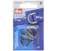 Prym D-Rings, Silver, 20 mm, silberfarbig, 4 Stück