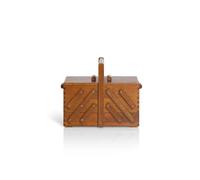 Prym Dark Wood Sewing Box Medium Brown 612549