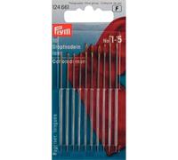 Prym Darning Needles Long HT 1-5 Silver col Assorted with Gold Eye
