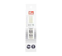 Prym Double-Pointed Knitting pins Ergonomics 15 cm 2.50 mm x 1, White, One Size