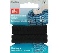 Prym Elastic Buttonhole, Polyamide, Black, 15 mm