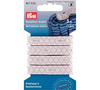 Prym Elastic Buttonhole, White, 12mm
