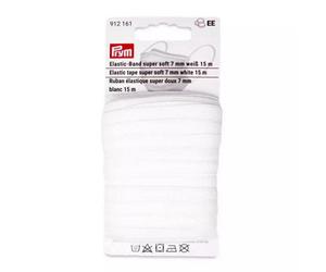 Prym Elastic Supersoft White 7mm X 15M