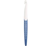 Prym Ergonomic Crochet Hook, Metal, White/Dark Violet, 18 cm x 10 mm