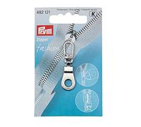 Prym Eyelet Fashion Zipper Pullers, Metal Silver