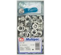 Prym Eyelets and Washers, Stainless, Brass, Silver, 14mm
