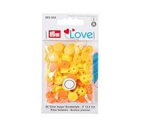 Prym Love Round Snaps Press Fasteners Yellow - per pack of 30
