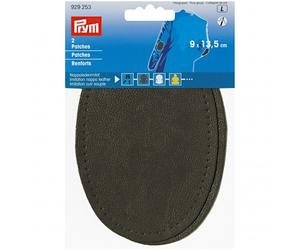 Prym Faux Nappa Leather Elbow Patches Dark Grey - per pack of 2