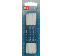 Prym Flat Laces, White, 90 cm x 8 mm, weiß, 2 Stück