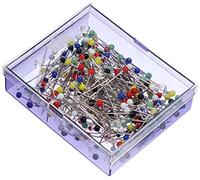 Prym Glass-Headed Pins No. 9 Assorted col 0.60 x 30 mm, Multicolor, 30 x 0,6 mm, Bunt, 20 g, SB-DOS