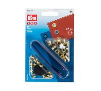 Prym Eyelets – Metal, Gold, 4 mm – 50 Pieces (9.3 x 5.7 x 0.7 cm)