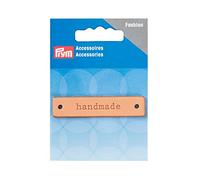 Prym Handmade Label Leather Natural Rectangular, 9.3 x 6.7 x 0.5 cm