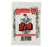 Prym Hook & Eye Fasteners Silver - per pack of 35