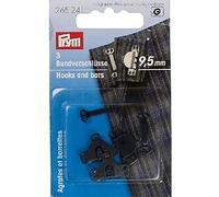 Prym Hooks and Bars for Trousers and Skirts, Metal, Black, 9.3 x 5.7 x 0.7 cm