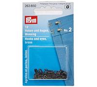 Prym Hooks and Eyes Brass 2 Black, 263850-1